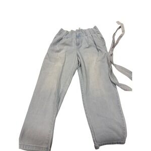 A New Day Women's Size 12 Light‎ Wash paper bag Jeans with Belt High Rise